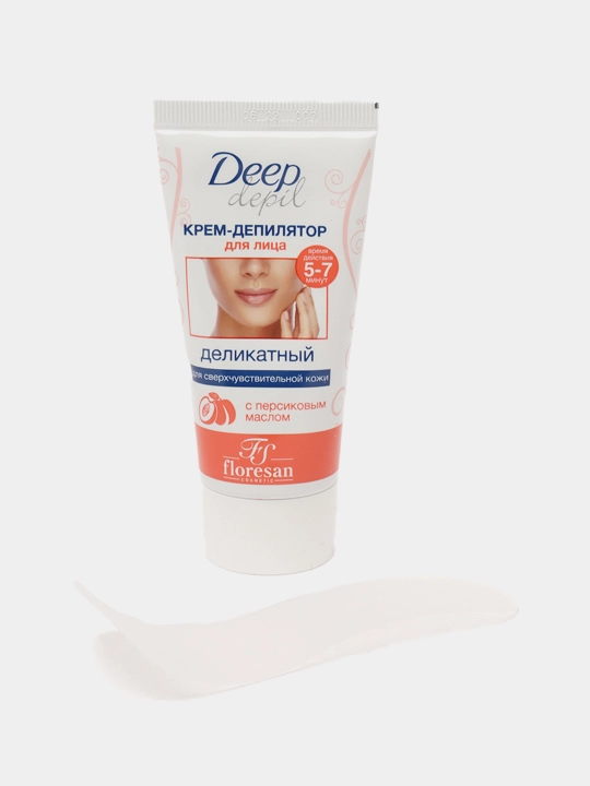 Nozik depilatsiya kremi Floresan F-126, yuzdagi sochlarni olib tashlash uchun, 50 ml