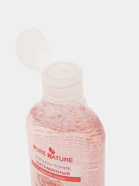 Лосьон-тоник витаминный Pure nature, розовая вода, 300 мл, F-634
