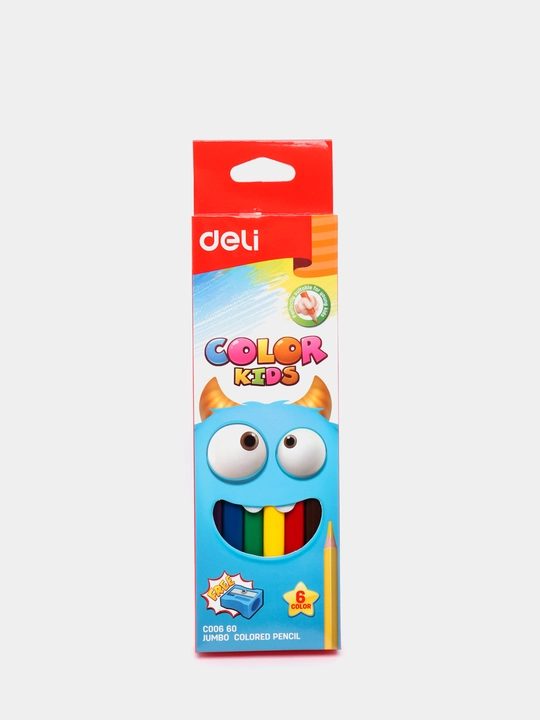 Rangli qalamlar Deli 00660 Jumbo, 6 rang - 