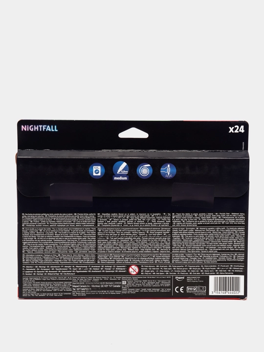 Набор фломастеров Maped Nightfall, 24 шт