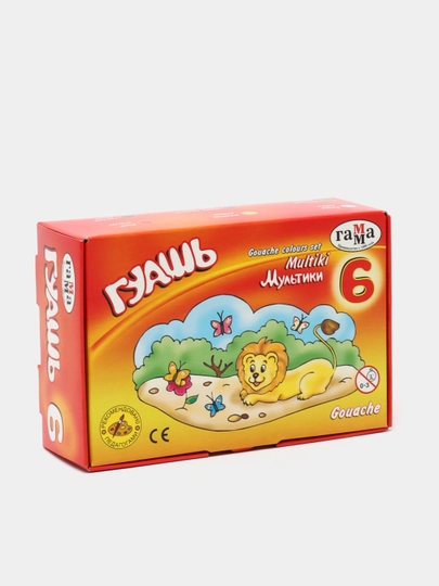 Гуашь Гамма "Мультики" 6 цветов, 20 мл — DESKFOR-P0033CD