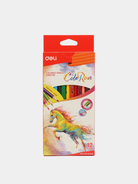 Rangli qalamlar Deli 00300, 12 rang - 