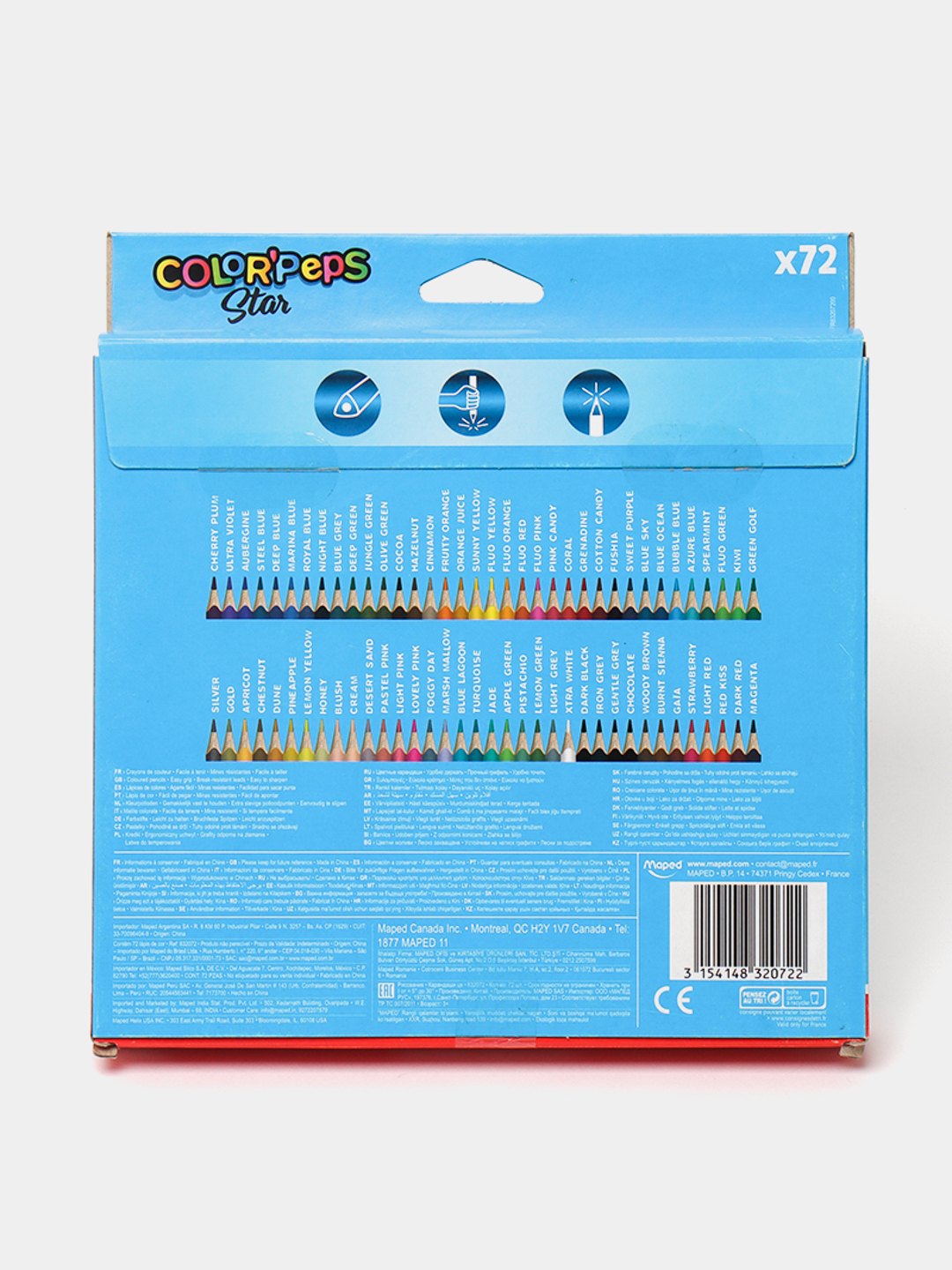Rangli qalamlar Maped Color'Peps, 72 rang 832072 q0000013521
