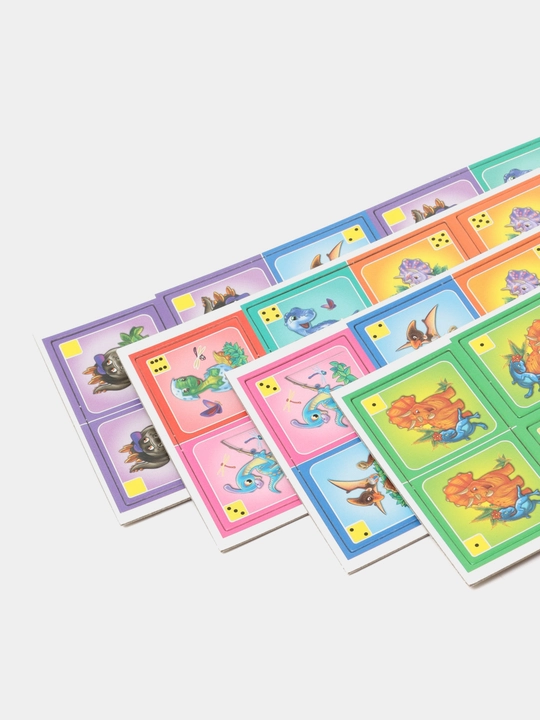 Настольная игра Hatber Домино "Динозаврики", 28 карточек