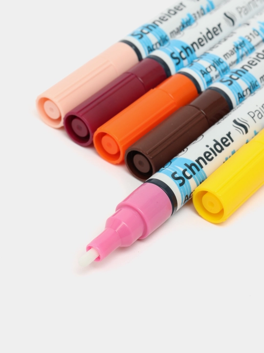 Акриловый маркер Schneider Paint-It 310 - 2 мм, набор из 6 цветов, сет № 3