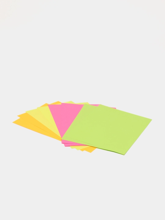 Rangli qog'oz to'plami Hatber,  fluoristsent, 8 varaq, 4 rang, A4f