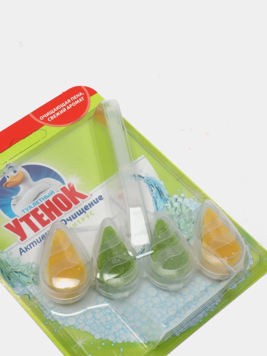 Подвесной очиститель унитаза Туалетный Утенок, циртрус, 38.6 г