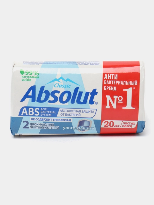 Антибактериальное мыло Absolut ABS двойная сила против бактерий, 90 гр - 