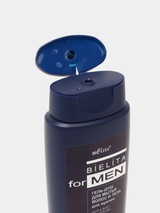 Гель для душа Bielita For Men, для мытья волос и тела, 400 мл