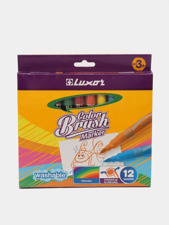 Flomaster-marker Luxor Color Brush, 12 rang 6106/12BX 00727 - 