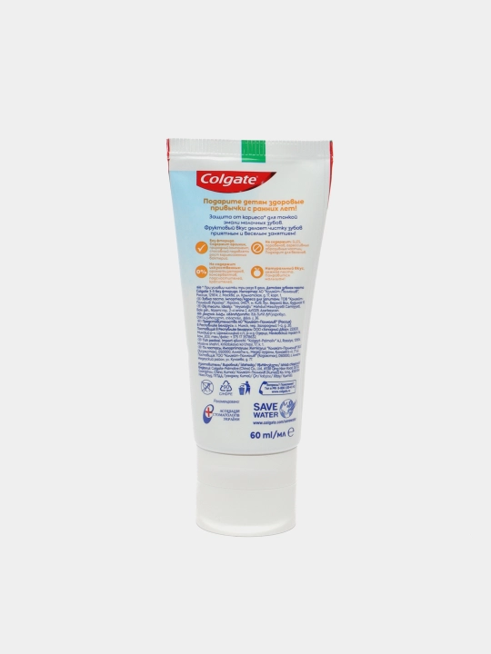 Зубная паста детская 3-5, без фторида, Colgate, 60 мл