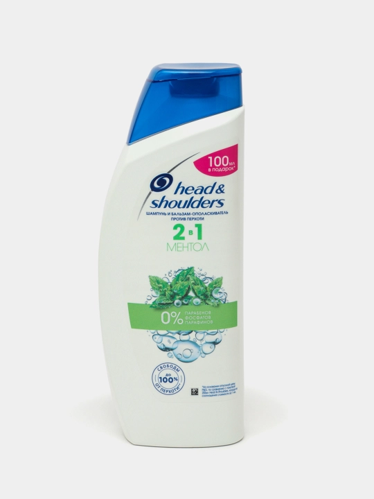 Head&Shoulders Шампунь от перхоти и бальзам для волос Ментол 2в1, 600мл