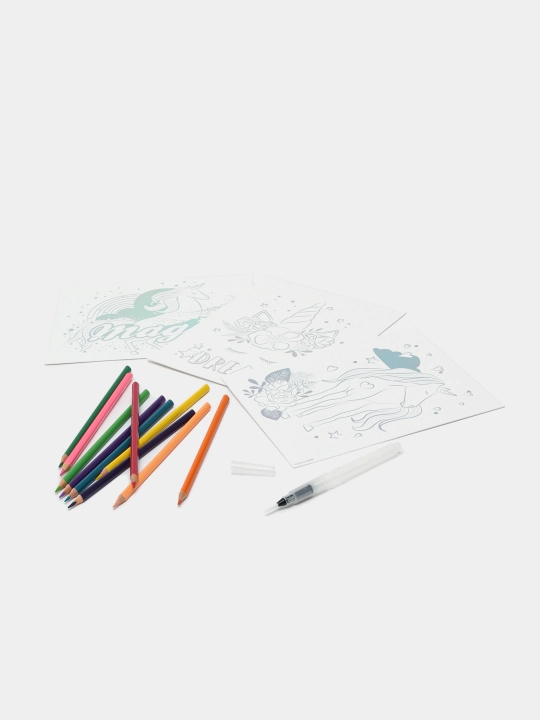 Rangli qalamlar va bo'yash kitobi Maped Creativ Aqua Art 907048