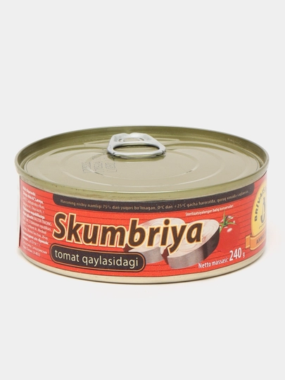 Консервированная скумбрия Brivais Vilnis в томатном соусе, 240 гр — GROCERY-P00482B