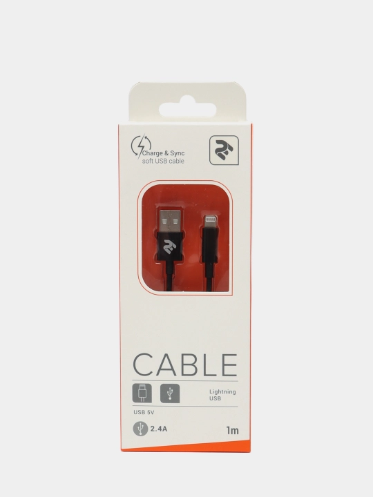 Kabel 2E USB - Lightning 2E-CCLAB-BL, Black, 1 m - 