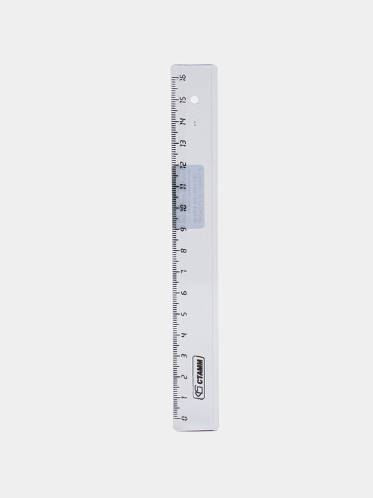 Линейка 5 шт, Стамм Crystal, пластиковая, 16 см, ЛН1000