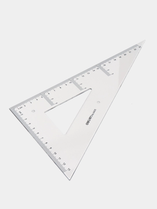 Ruler-uchburchak Deli 23 sm, 6425 + transportir