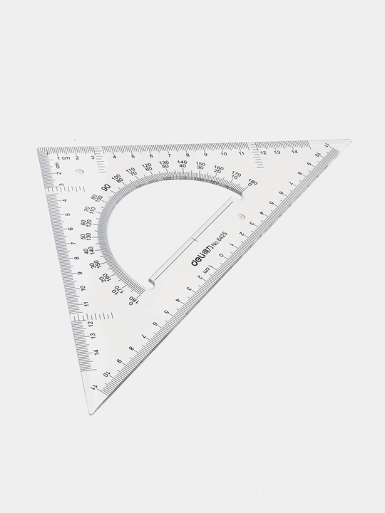 Ruler-uchburchak Deli 23 sm, 6425 + transportir
