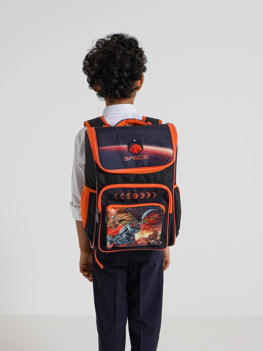 Ранец ArtSpace Happy School "Cosmic", облегченный, 39*28*18 см, 1 отделение