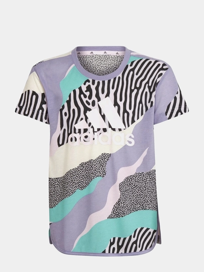 Футболка для девочек Adidas AOP Tee
