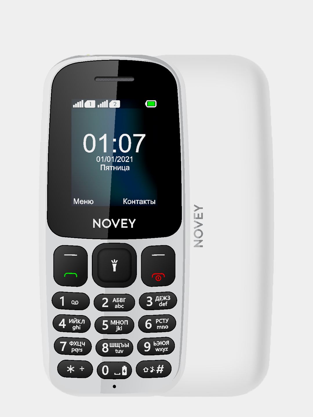 Telefon NOVEY 107 Whiteni arzon narxda sotib oling — Uzum (32021)