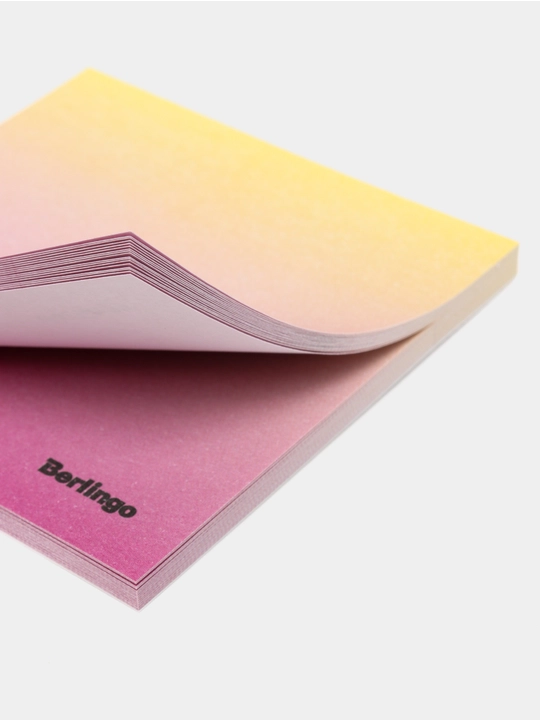 O'z yopishadigan blok Berlingo UltraSticky Radiance, sariq, pushti gradient, 75*75 mm, 50 varaq