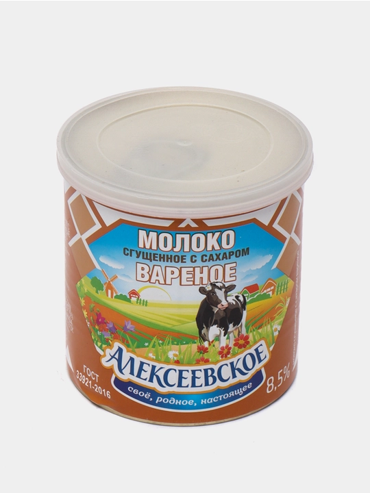 Qaynatilgan quyultirilgan sut Alekseevskoe, shakar bilan, 360 gr - 