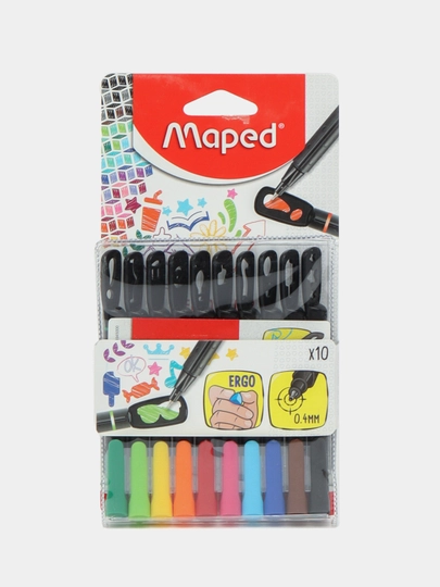 Ручка фетровая фломастер Maped Graph'Mania, 10 цветов, 749450 q0000008406