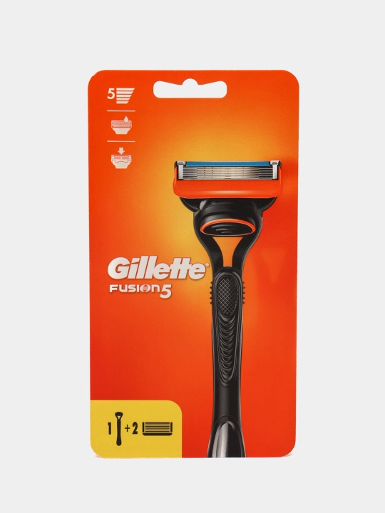 Gillette Fusion5 бритва c точным триммером для труднодоступных мест, 5 лезвий, + 2 кассеты