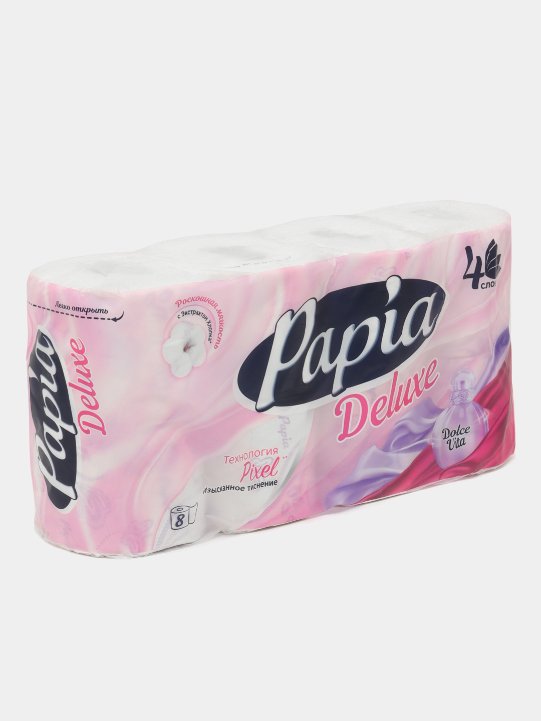 Туалетная бумага Papia Deluxe Dolce Vita, 4 слоя 8 шт купить по низким ...