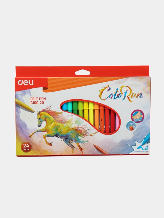 Фломастеры Deli EC10020, 24 цвета - 
