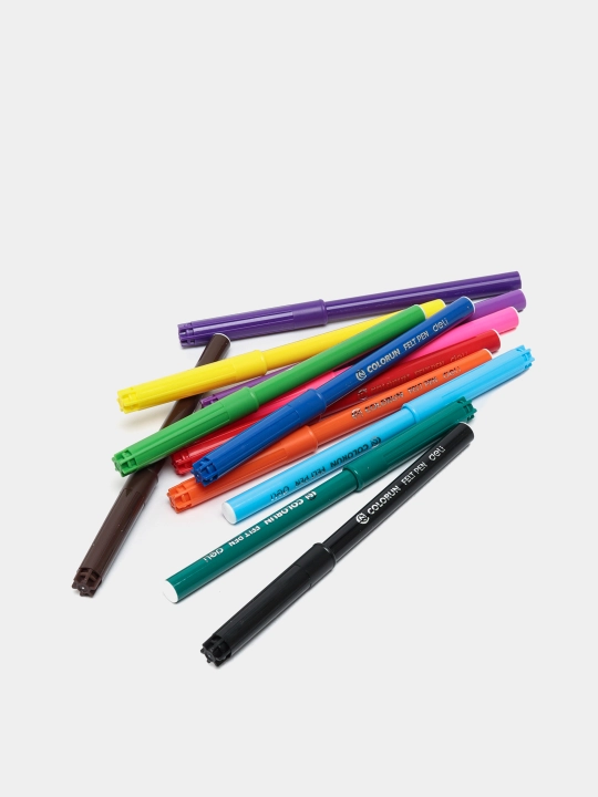 Flomasterlar Deli 12 ta rang EC10000