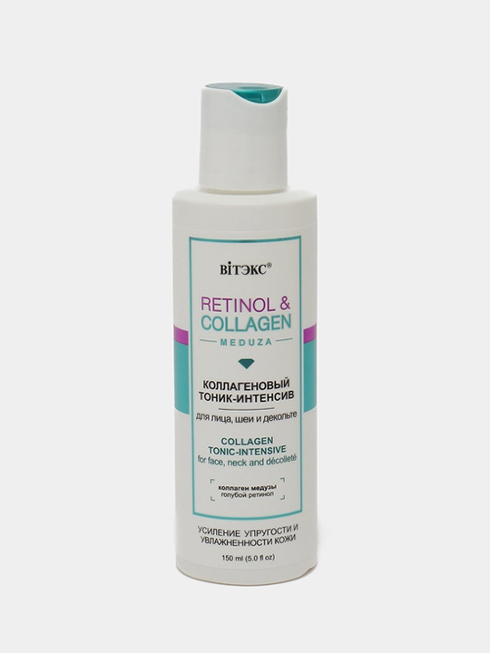 Yuz bo'yin va dekolte uchun kollagen intensiv-tonik Viteks Retinol&Collagen Meduza, 150 ml