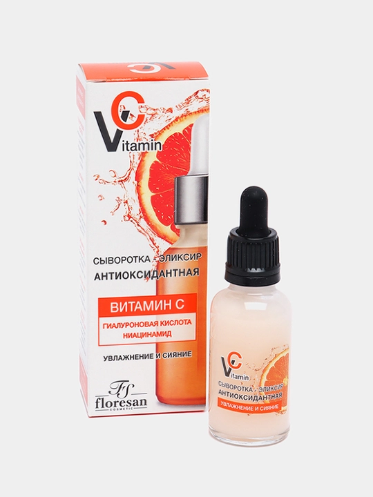 Antioksidantli zardob-eliksir Floresan Cosmetic Vitamin C, 30 ml