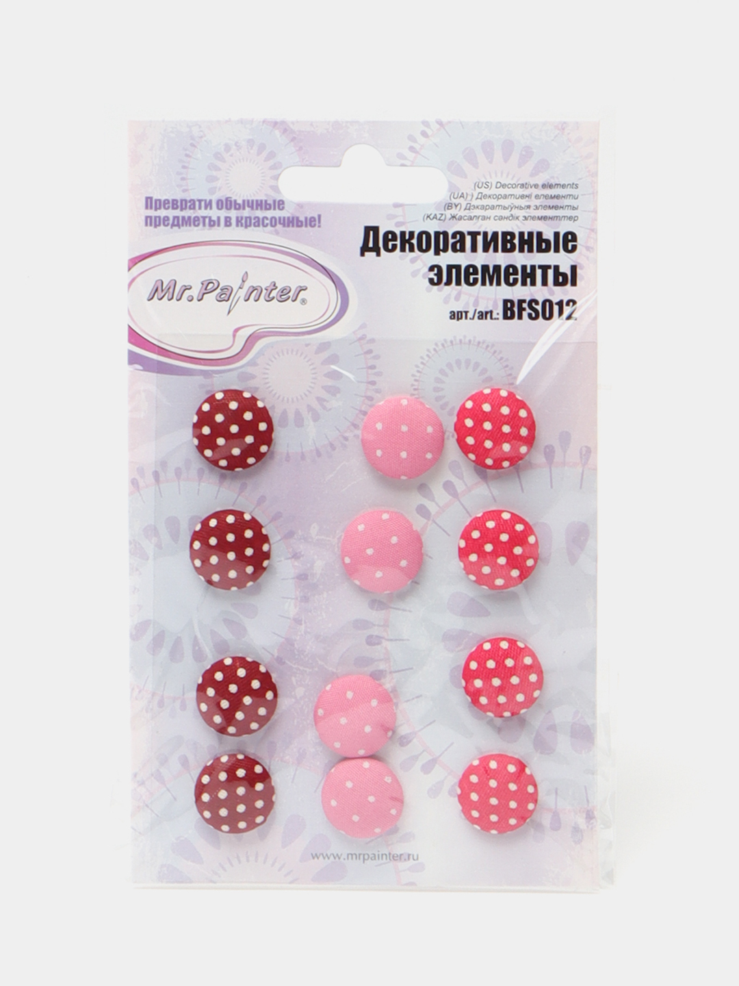 Декоративные элементы "Mr.Painter" BFS012  3 х 12 шт. Розовый фламинго (розовый) - 