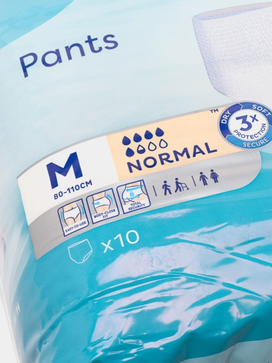 Ich-kiyim-taglik kattalar uchun Tena Pants Normal Medium, 10 dona