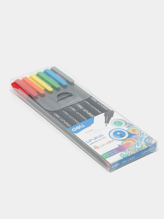 Лайнер ручки Deli 90006 Fine Liner, 6 цветов 
