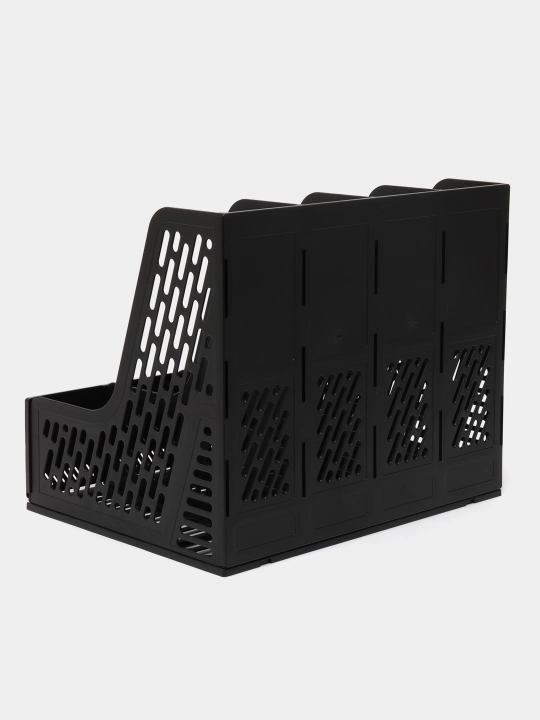 Lotok vertikal Deli 9846, 4 bo`limli, qora