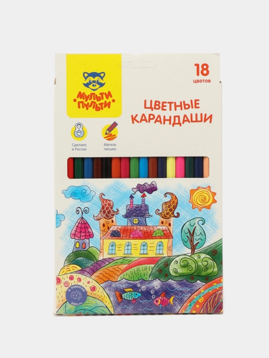 Rangli qalamlar Multi-Pulti Ajoyib sarguzashtlar, olti burchakli, 18 rang, 41049 - 