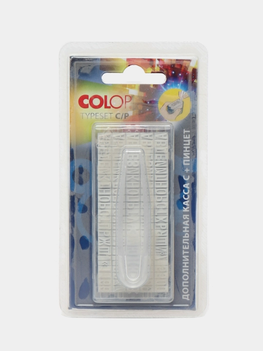 Harflar uchun kassa Colop 19С, blisterda, 6-5 mm - 