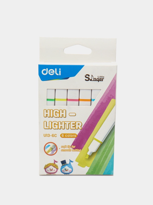 Маркер текстовый Deli EU13-6C, 6 шт - 