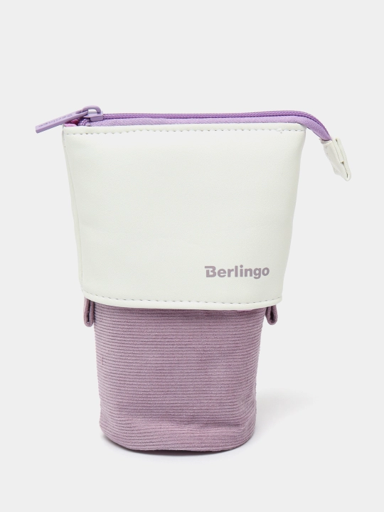 Пенал стакан Berlingo Lilac case, 170 * 75 мм, экокожа