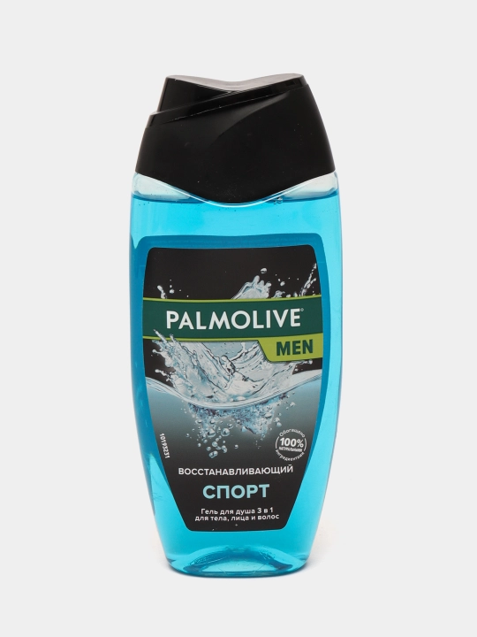 Гель для душа мужской Palmolive MEN Спорт, Восстанавливающий 3 в 1 для тела, волос и лица, 250 мл - 