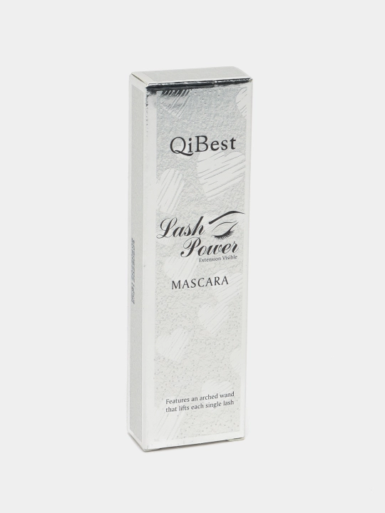 Тушь для ресниц QiBest, черная, влагостойкая, удлиняющая
