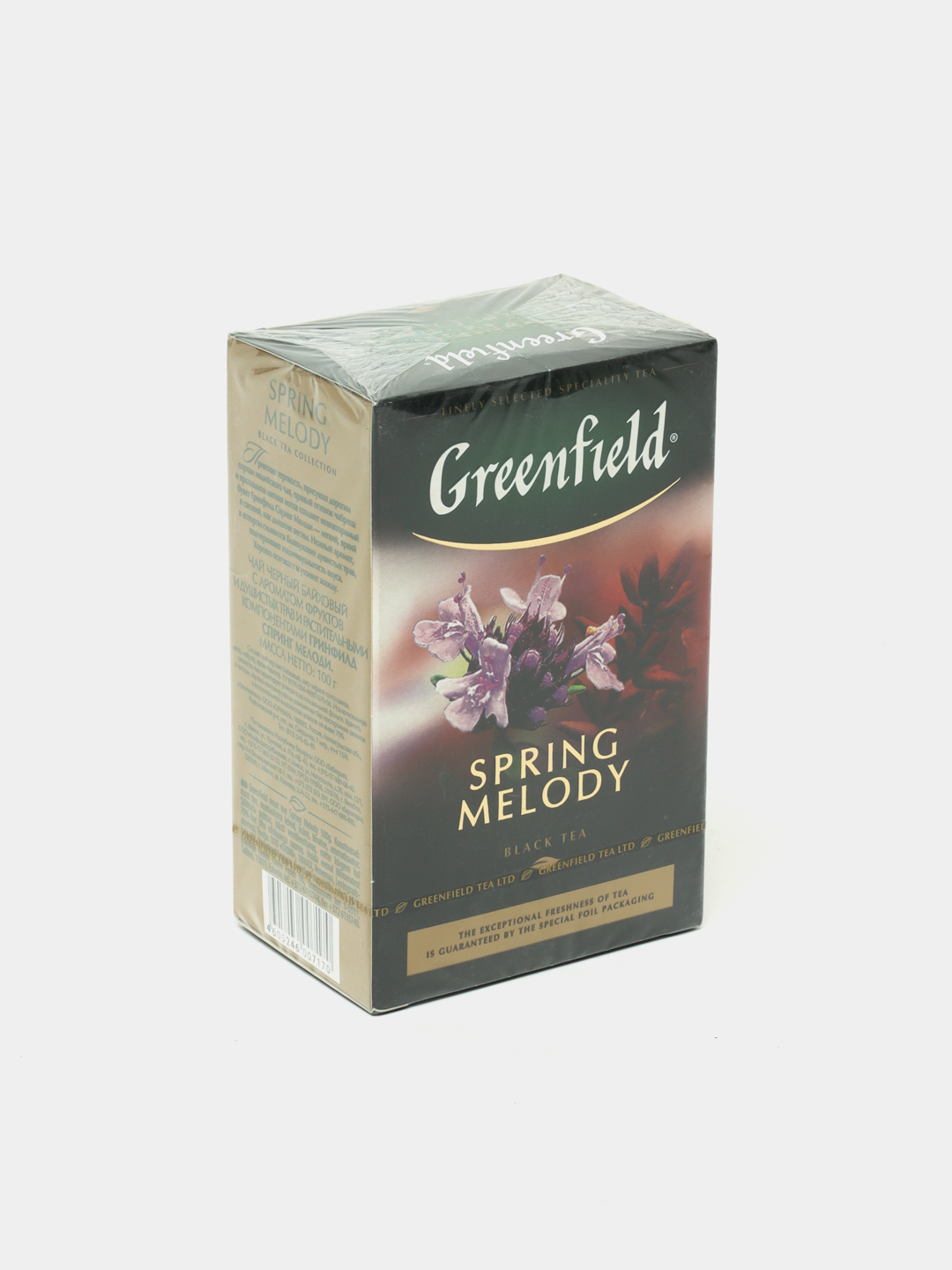 Гринфилд спринг мелоди вкус. Чай Гринфилд черный спринг Мелоди. Чай черный Greenfield Spring Melody 100гр