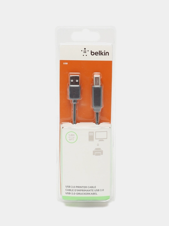 Kabel Belkin USB 2.0 DSTP, Premium Printer Cable 1.8 m, qora F3U154bt1.8M
