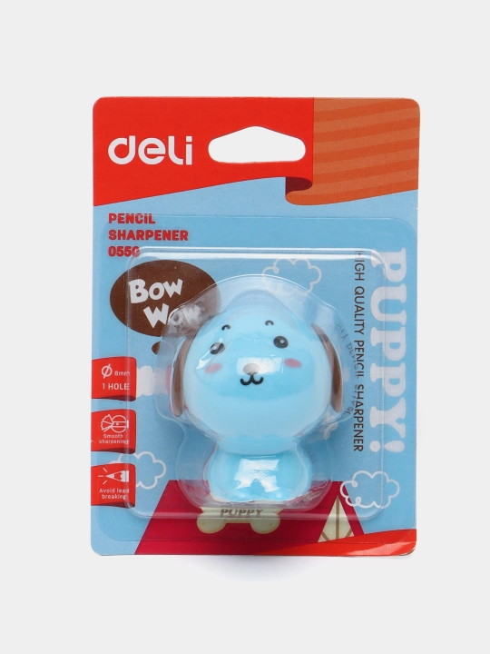 Qalam o'tkirlagich 3 dona, Deli 0550 Puppy! moviy - 