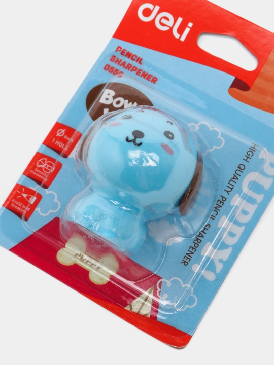 Qalam o'tkirlagich 3 dona, Deli 0550 Puppy! moviy