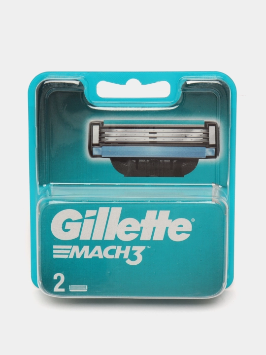 Сменные Кассеты Gillette Mach3 Для Бритвы, с 3 лезвиями, прочнее, чем сталь, для точного бритья, 2 шт