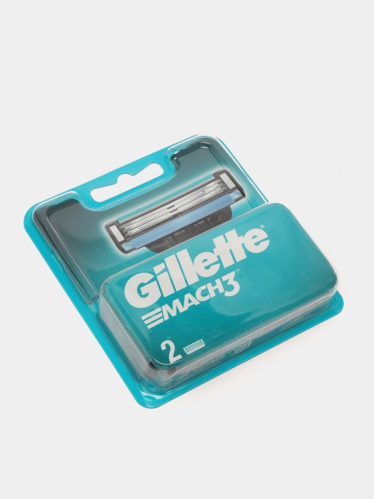 Сменные Кассеты Gillette Mach3 Для Бритвы, с 3 лезвиями, прочнее, чем сталь, для точного бритья, 2 шт